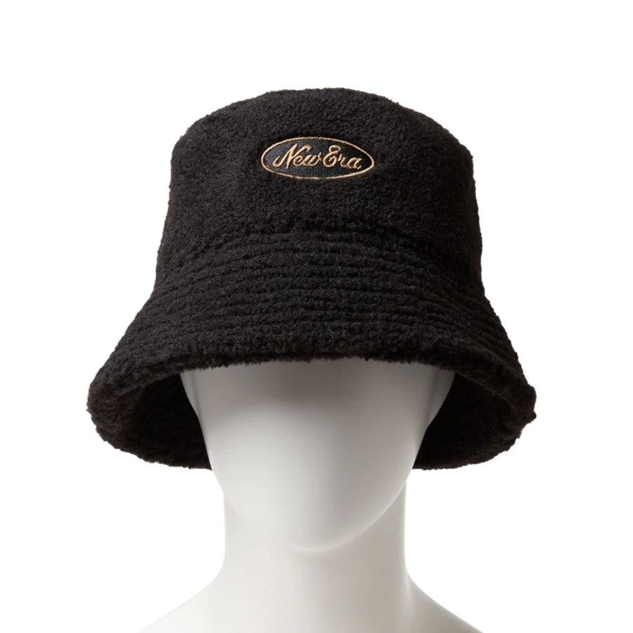 This is a  New Era Oval Logo Boa Black Bucket Hat 2