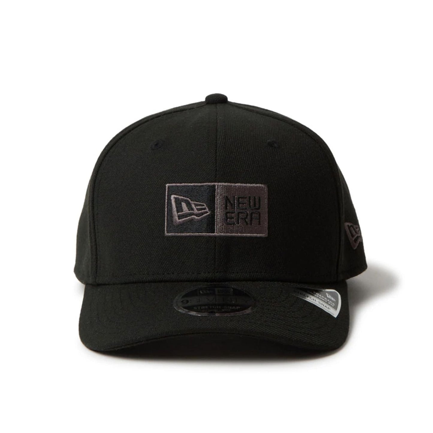 This is a New Era Stretch Series Black 9SEVENTY Stretch Snap Adjustable Cap 2
