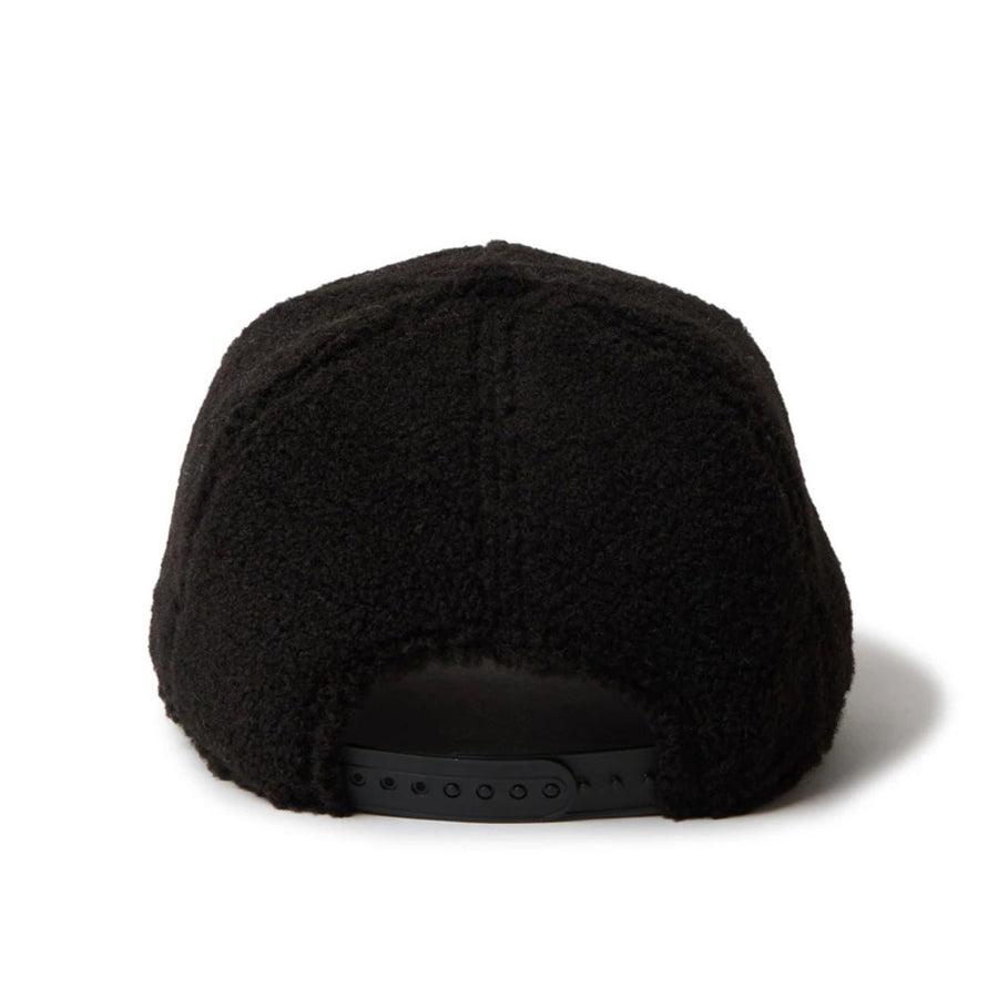 This is a  Womens New Era Oval Logo Boa Black 9FORTY A-Frame Adjustable Cap 3