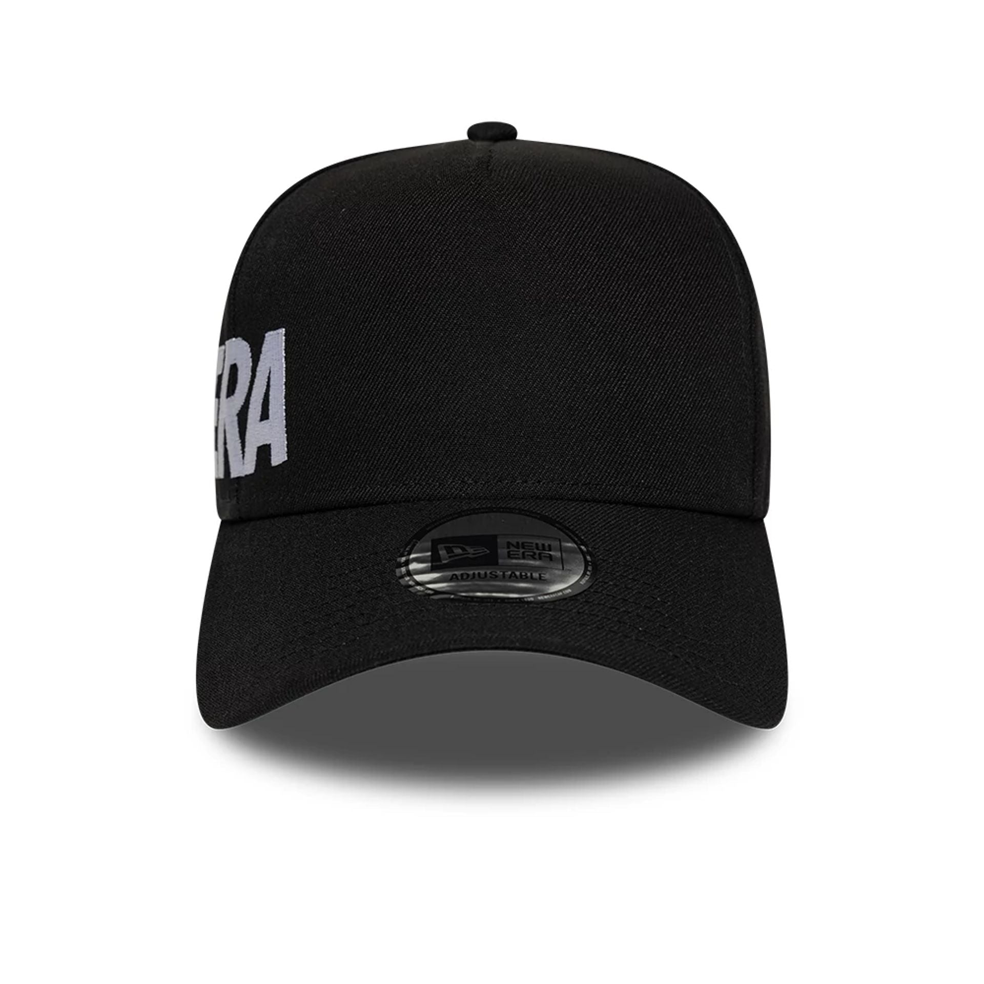 Pictured is this New Era Essential 9FORTY A-Frame cap in black. 2
