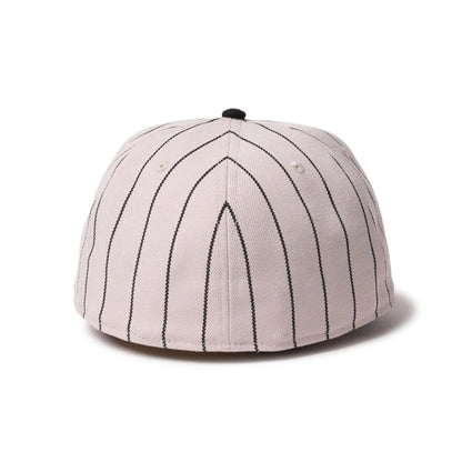 This is a New Era Heritage Stripe Black 59FIFTY Fitted Cap 3