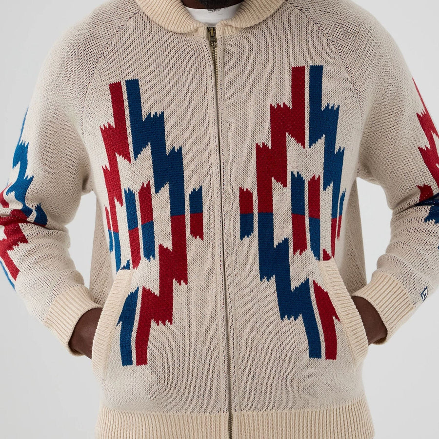 The Male model is wearing  New Era Organic Cowichan Natural Cardigan  3