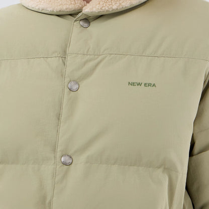 The Male model is wearing  New Era Organic Boa Neck Khaki Jacket  6