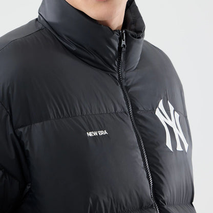 The Male model is wearing New York Yankees MLB Black Puffer Down Jacket  6