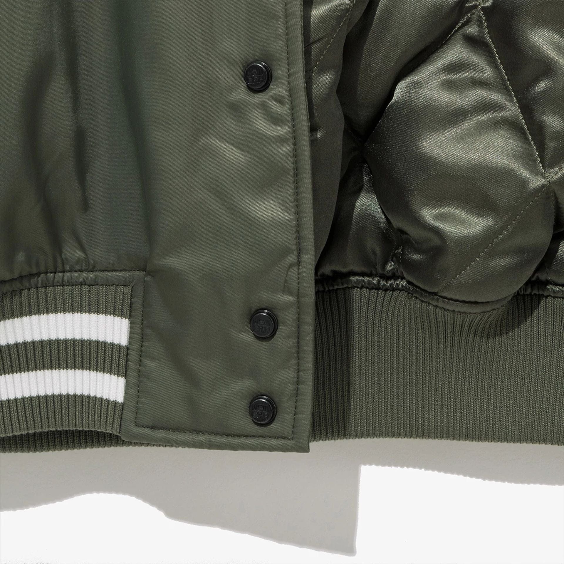 The Male model is wearing New York Yankees MLB Green Stadium Jacket  9