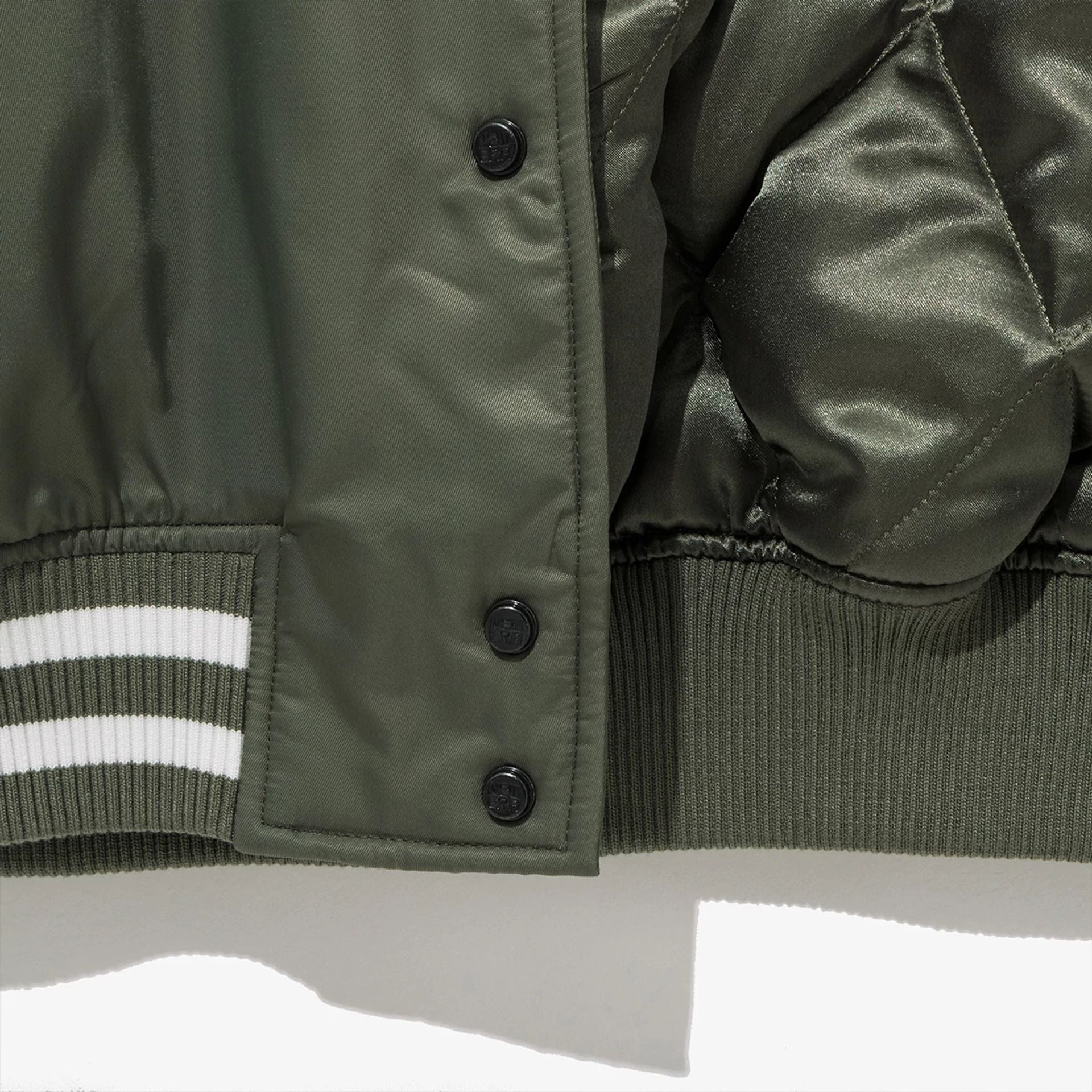 The Male model is wearing New York Yankees MLB Green Stadium Jacket  9