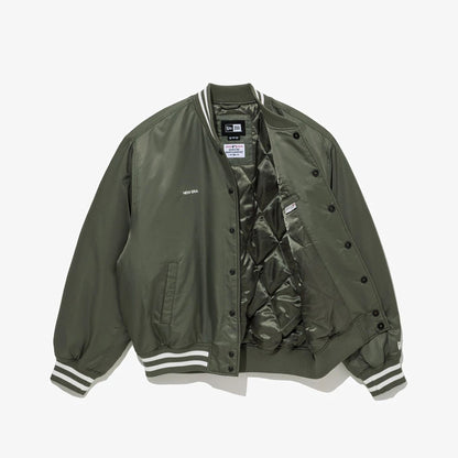 The Male model is wearing New York Yankees MLB Green Stadium Jacket  3