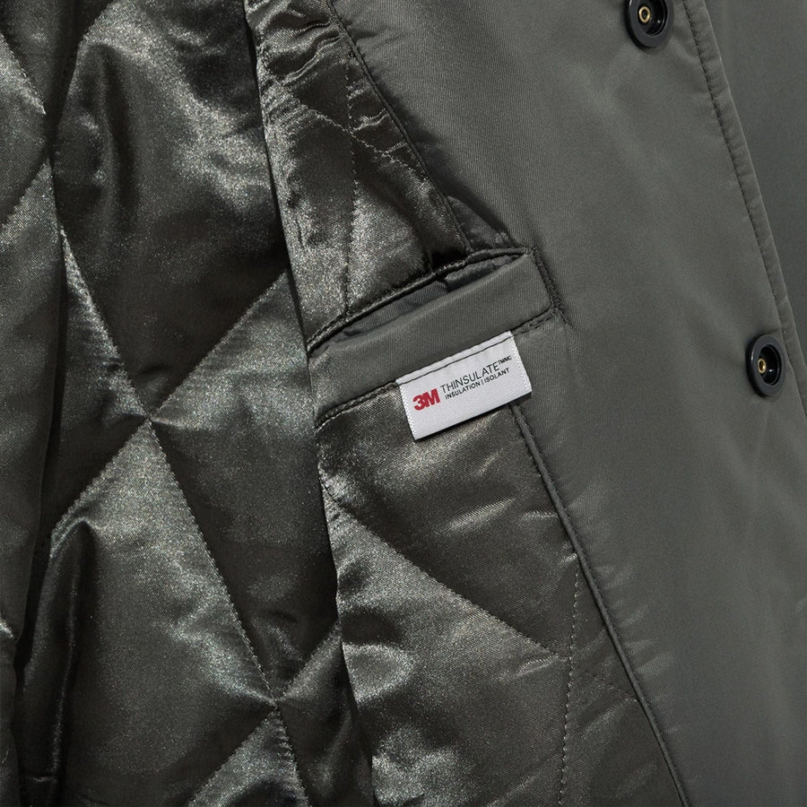 The Male model is wearing LA Dodgers MLB Grey Stadium Jacket  8