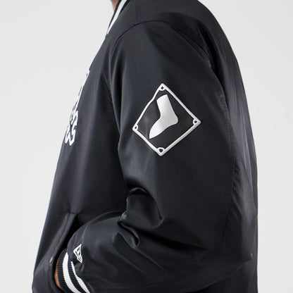 The Male model is wearing Chicago White Sox MLB Authentic Black Stadium Jacket  4