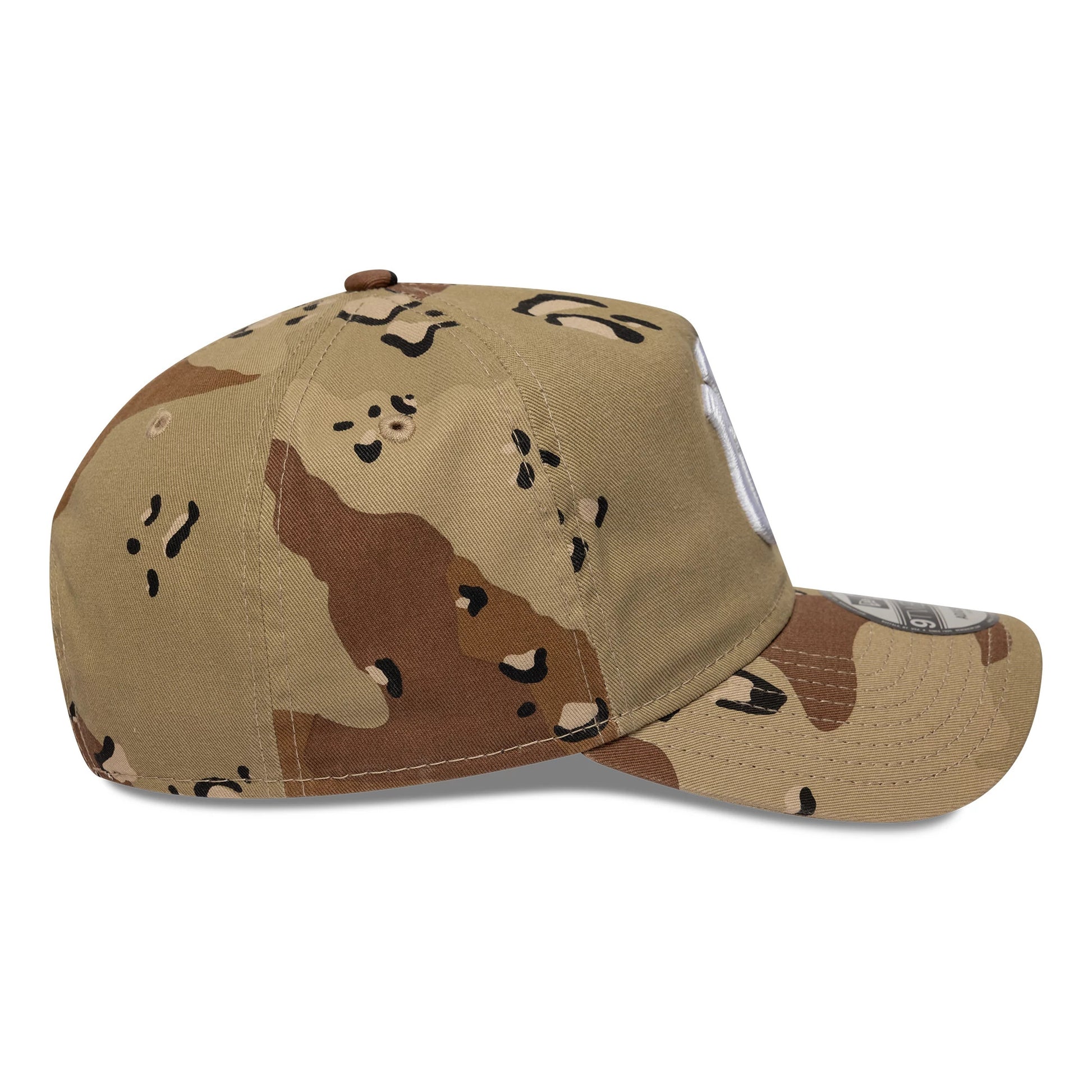 Pictured is this MLB Camo Reserve New York Yankees 9TWENTY A-Frame Adjustable cap in Desert Camo. 5