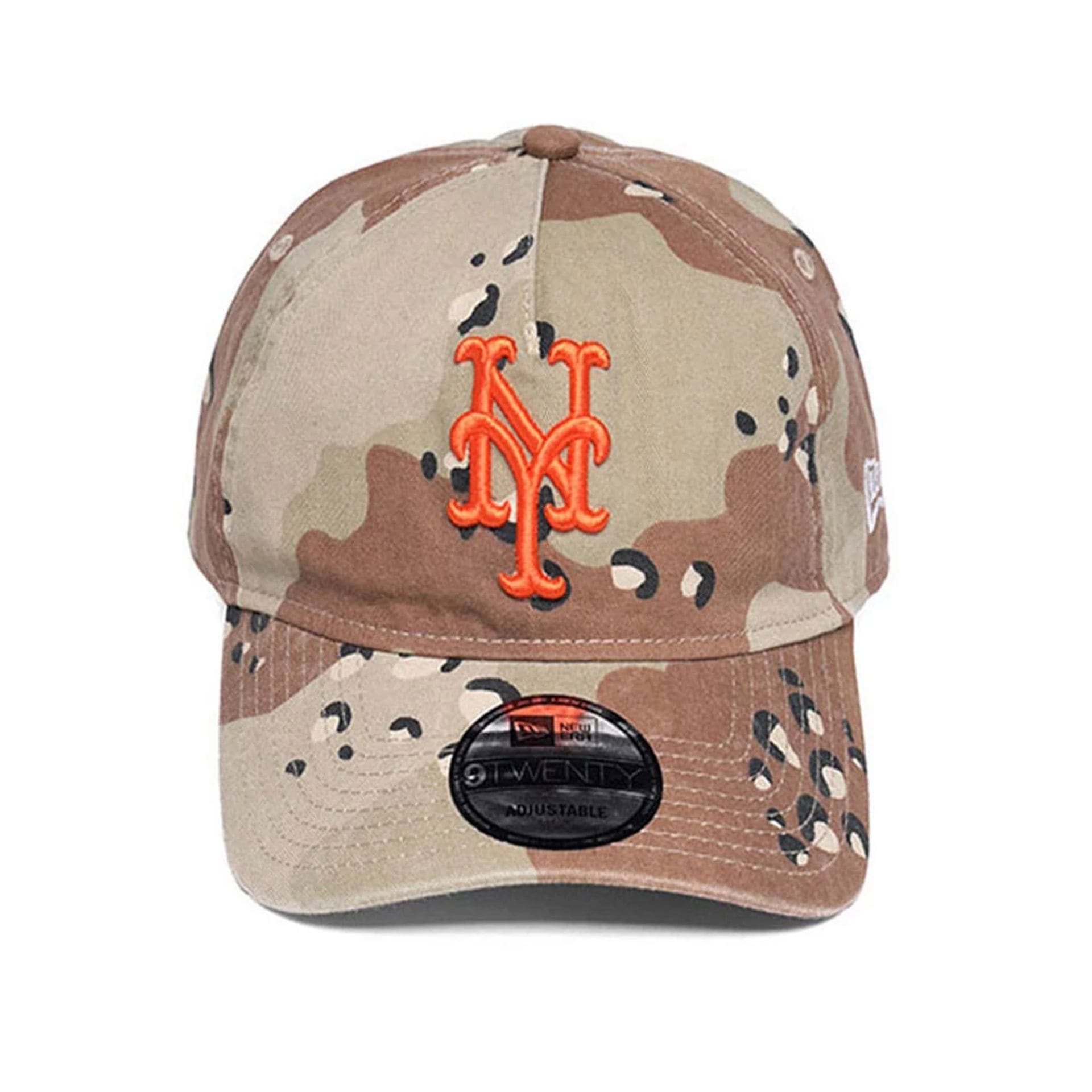 front profile camo NY mets green and brown cap