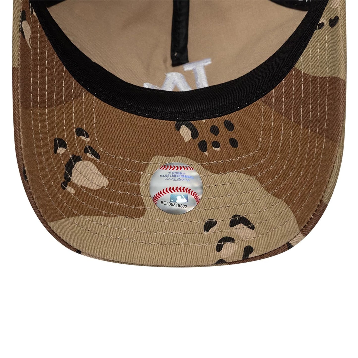 Pictured is this MLB Camo Reserve LA Dodgers 9TWENTY A-Frame Adjustable cap in Desert Camo. 7
