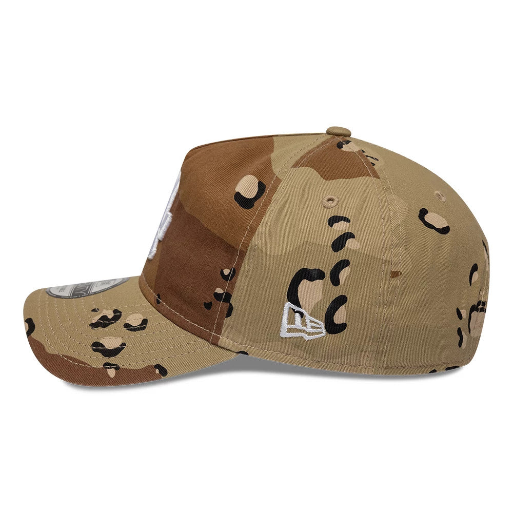 Pictured is this MLB Camo Reserve LA Dodgers 9TWENTY A-Frame Adjustable cap in Desert Camo. 4