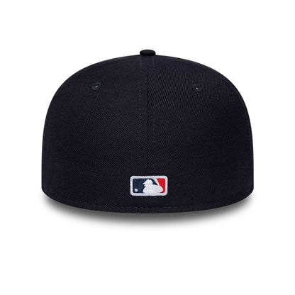 Pictured is this MLB Soft Buckram Boston Red Sox 59FIFTY Fitted cap in navy. 5