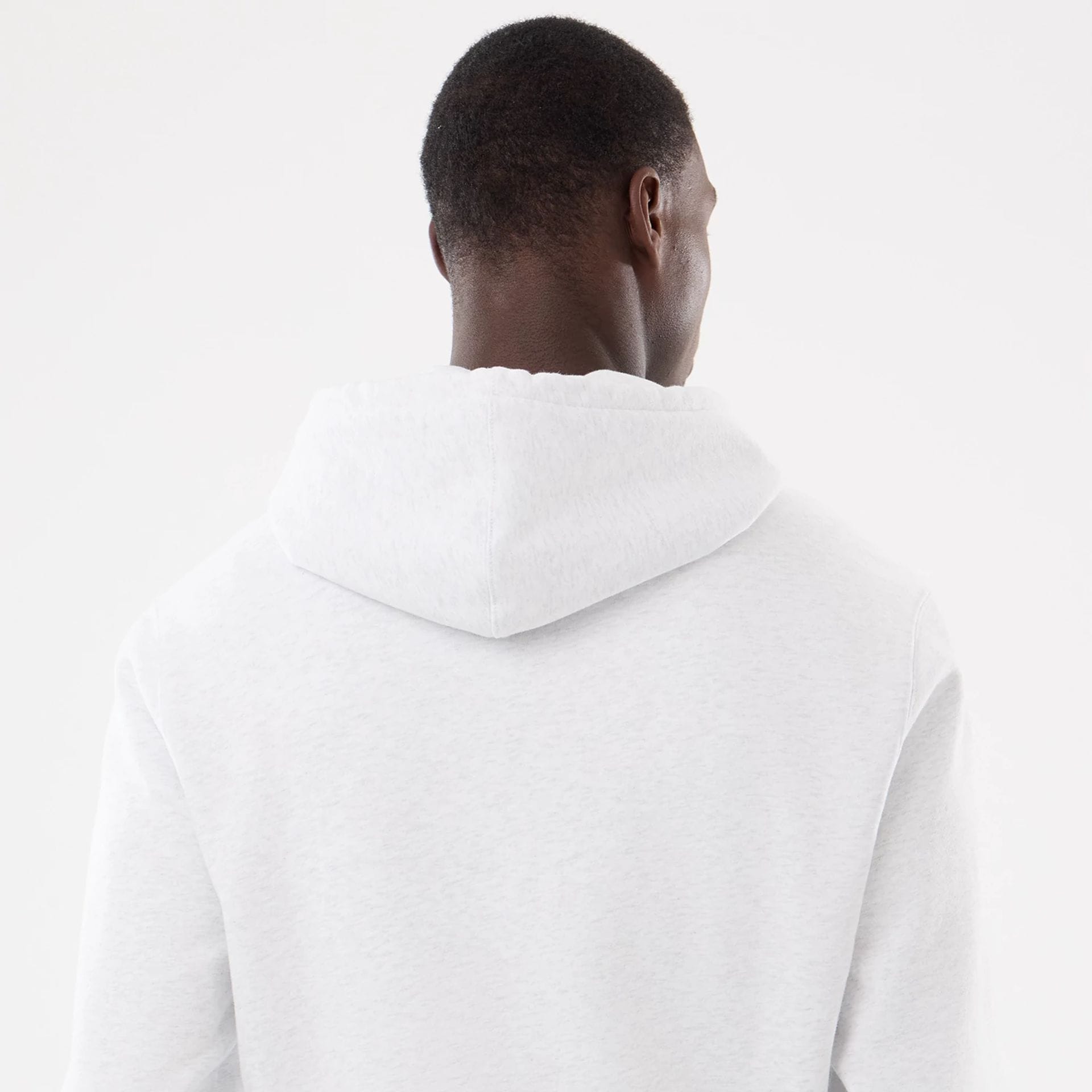 The model is wearing this MLB Comfort LA Dodgers 2 Way Full Zip Hoodie in grey. 8