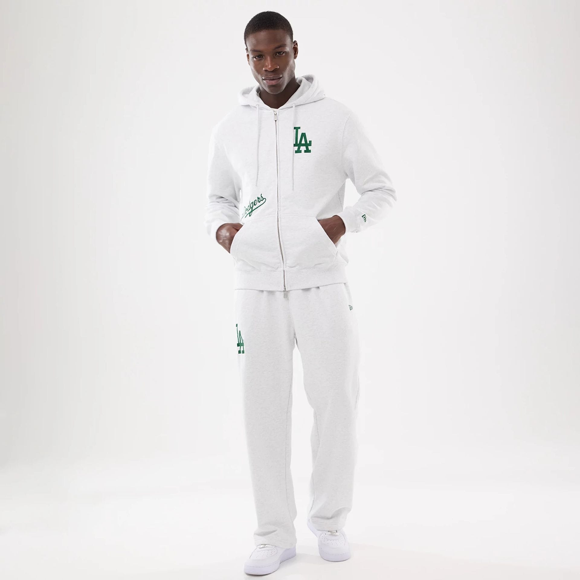 MLB Comfort LA Dodgers Grey 2 Way Full Zip Hoodie | NEC EU