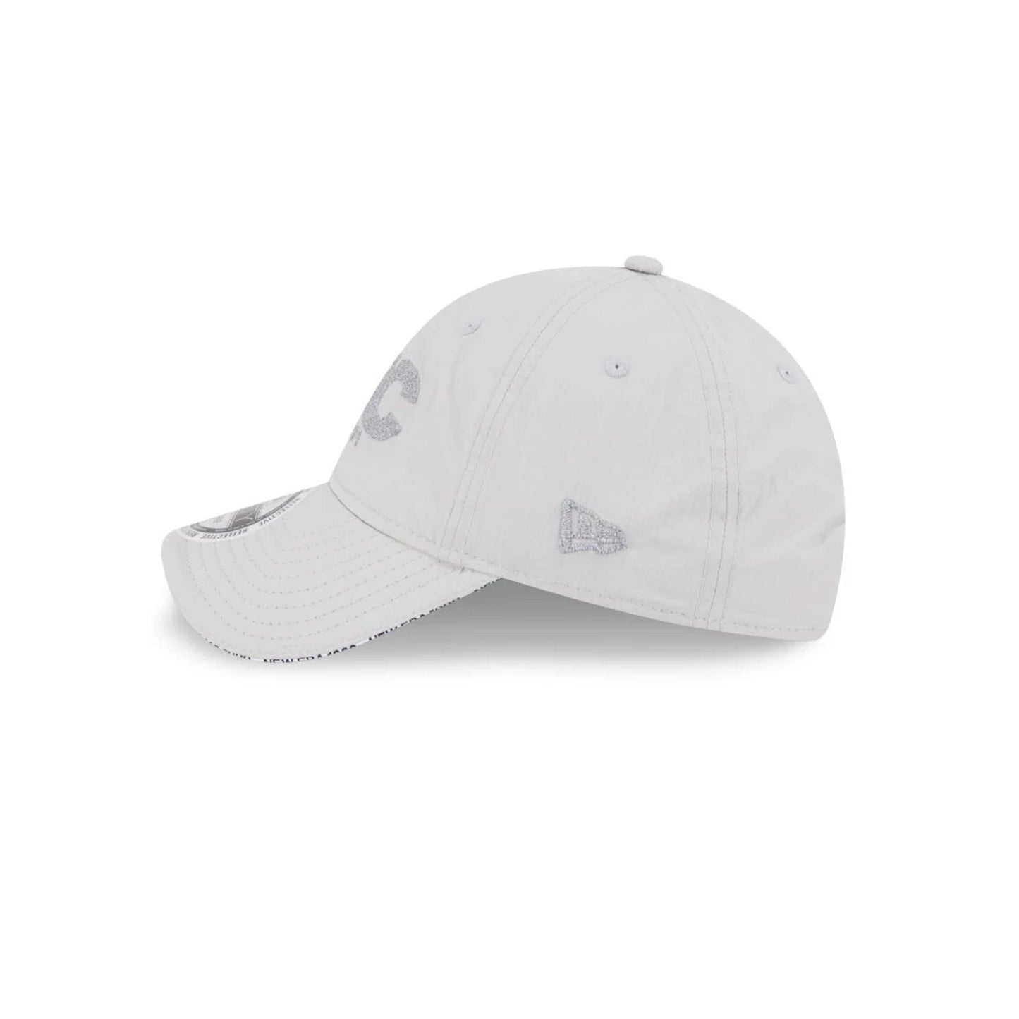 Pictured is this New Era NEC Logo 9FORTY Unstructured cap in White. 5