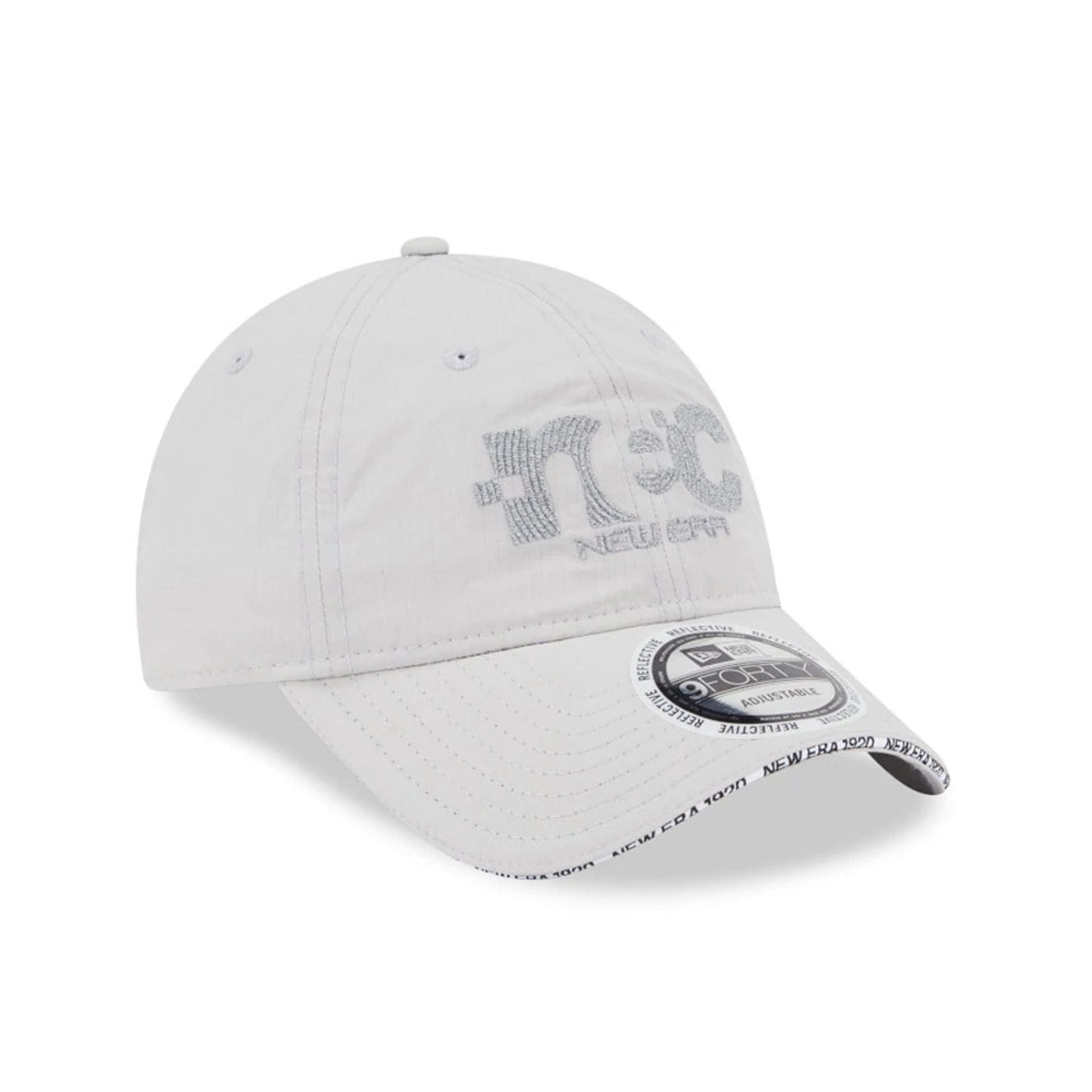 Pictured is this New Era NEC Logo 9FORTY Unstructured cap in White. 4