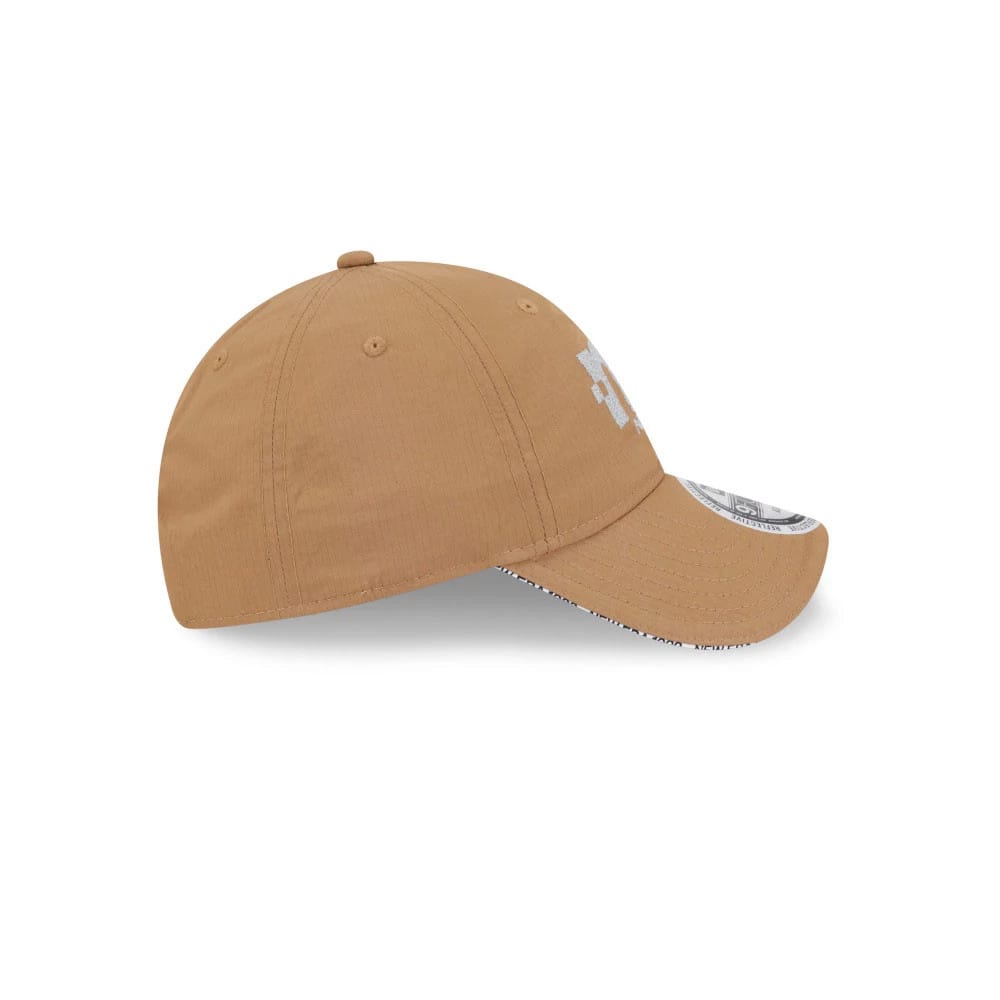 Pictured is this New Era NEC Logo 9FORTY Unstructured cap in Beige. 6