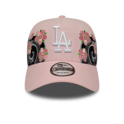 Pictured is this MLB Sakura LA Dodgers 9FORTY A-Frame cap in pink. 2