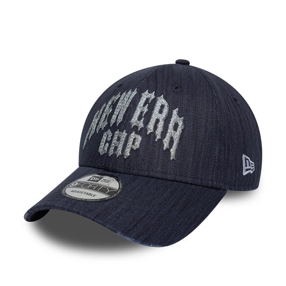 Pictured is this New Era Street Archived 9FORTY cap in navy. 1