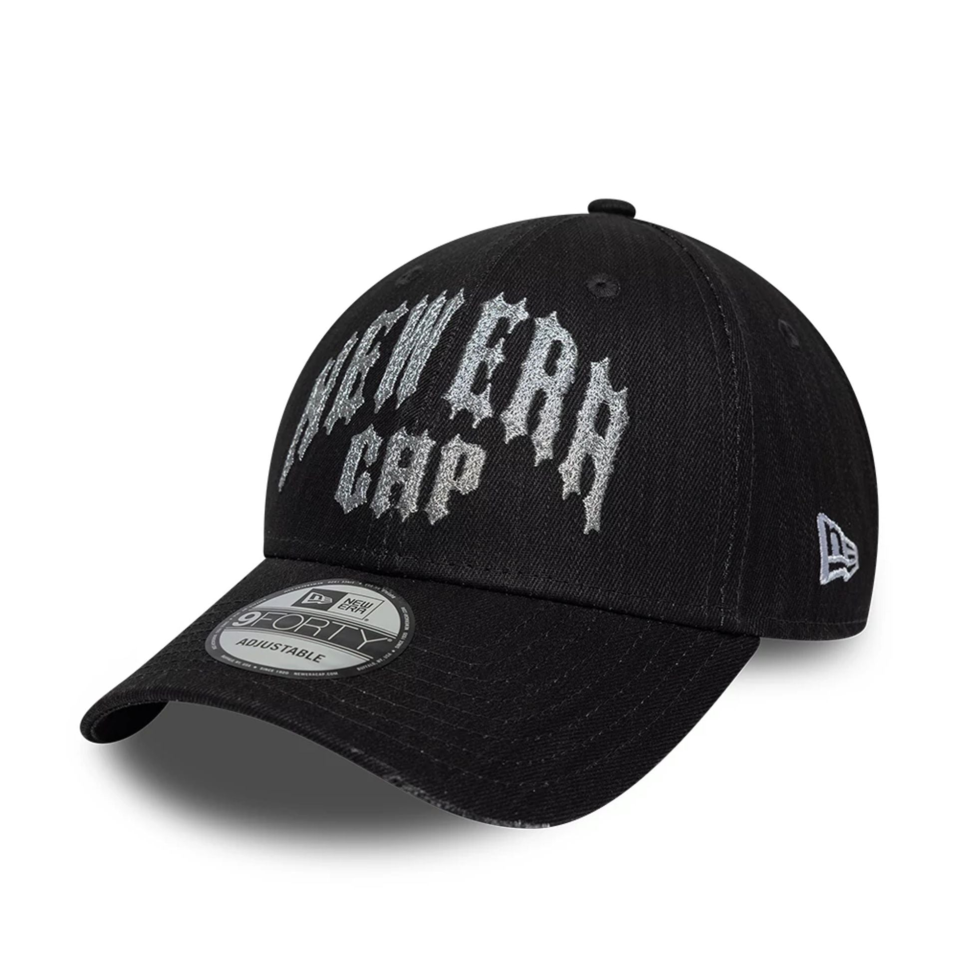 Pictured is this New Era Street Archived 9FORTY cap in black. 1