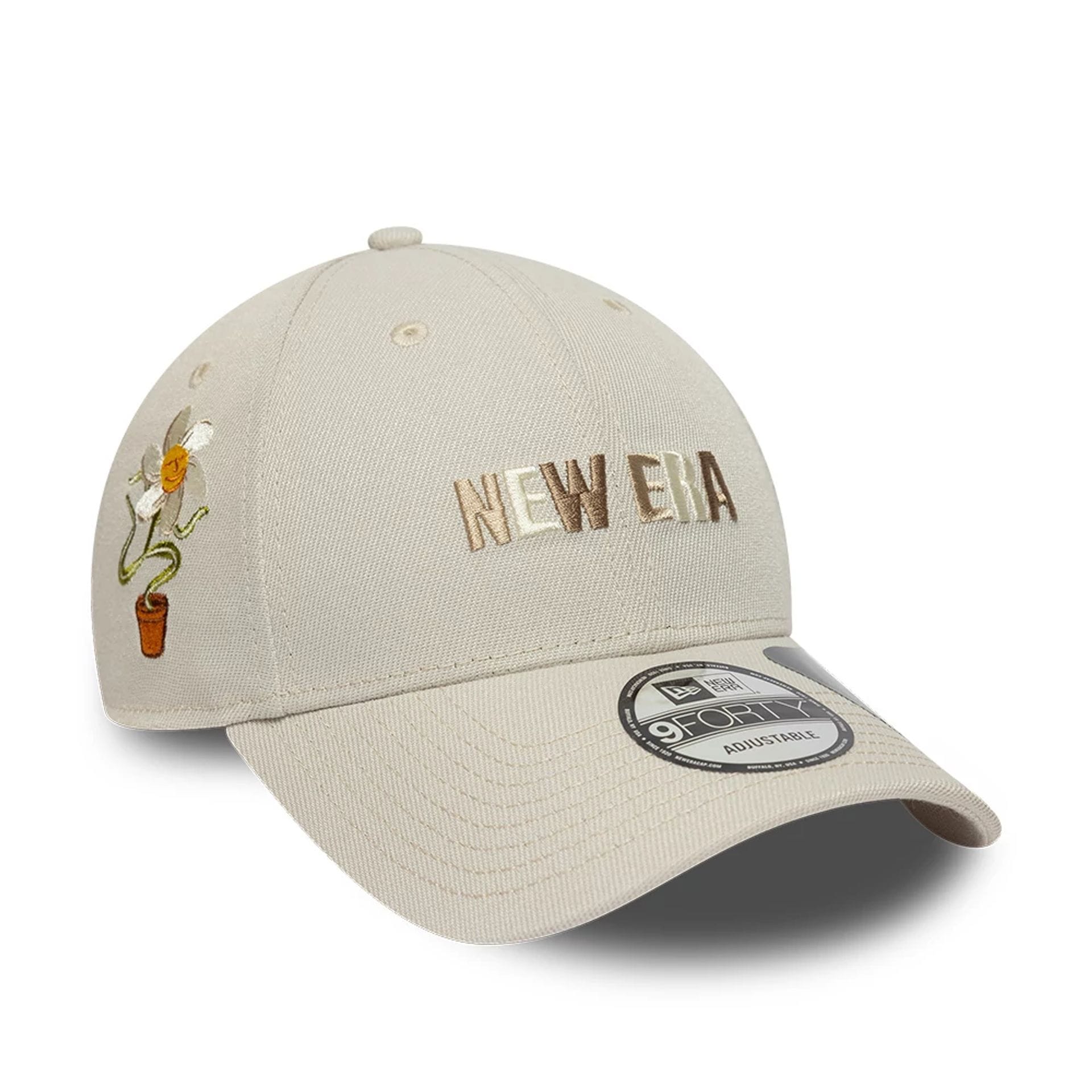 Pictured is this New Era Earth Day 9FORTY Adjustable cap in beige. 1