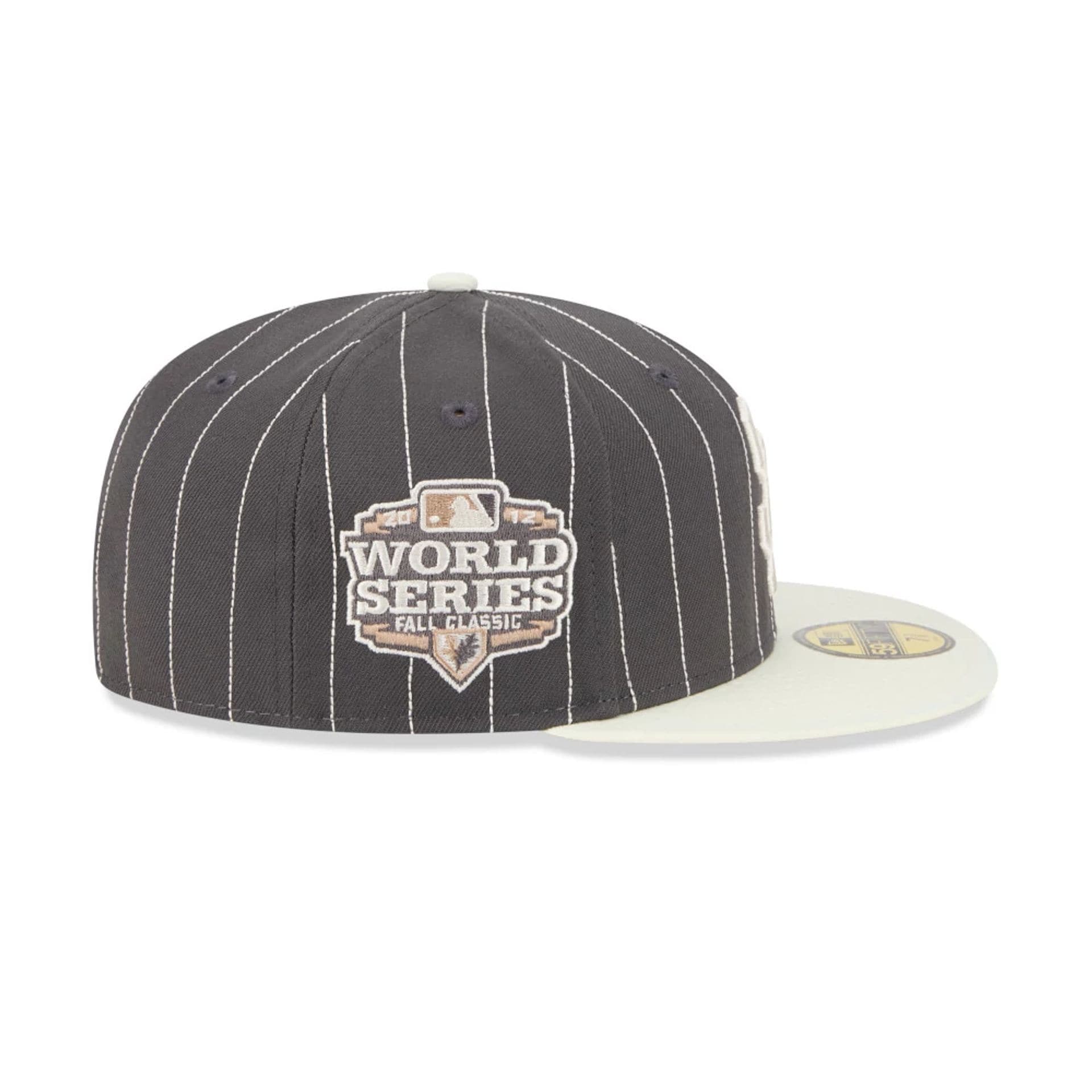 Pictured is this MLB Stripes San Francisco Giants 59FIFTY Fitted cap in dark grey. 5