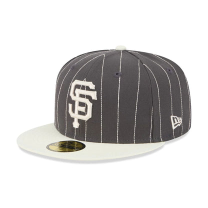 Pictured is this MLB Stripes San Francisco Giants 59FIFTY Fitted cap in dark grey. 4