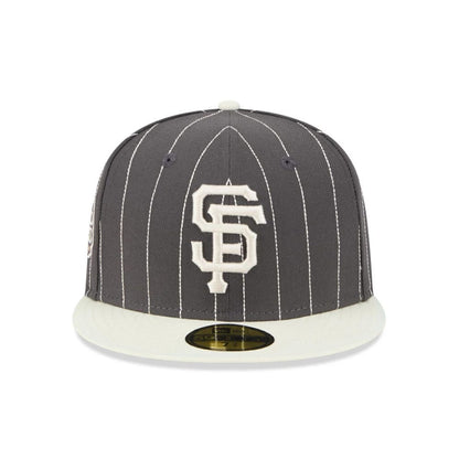 Pictured is this MLB Stripes San Francisco Giants 59FIFTY Fitted cap in dark grey. 3