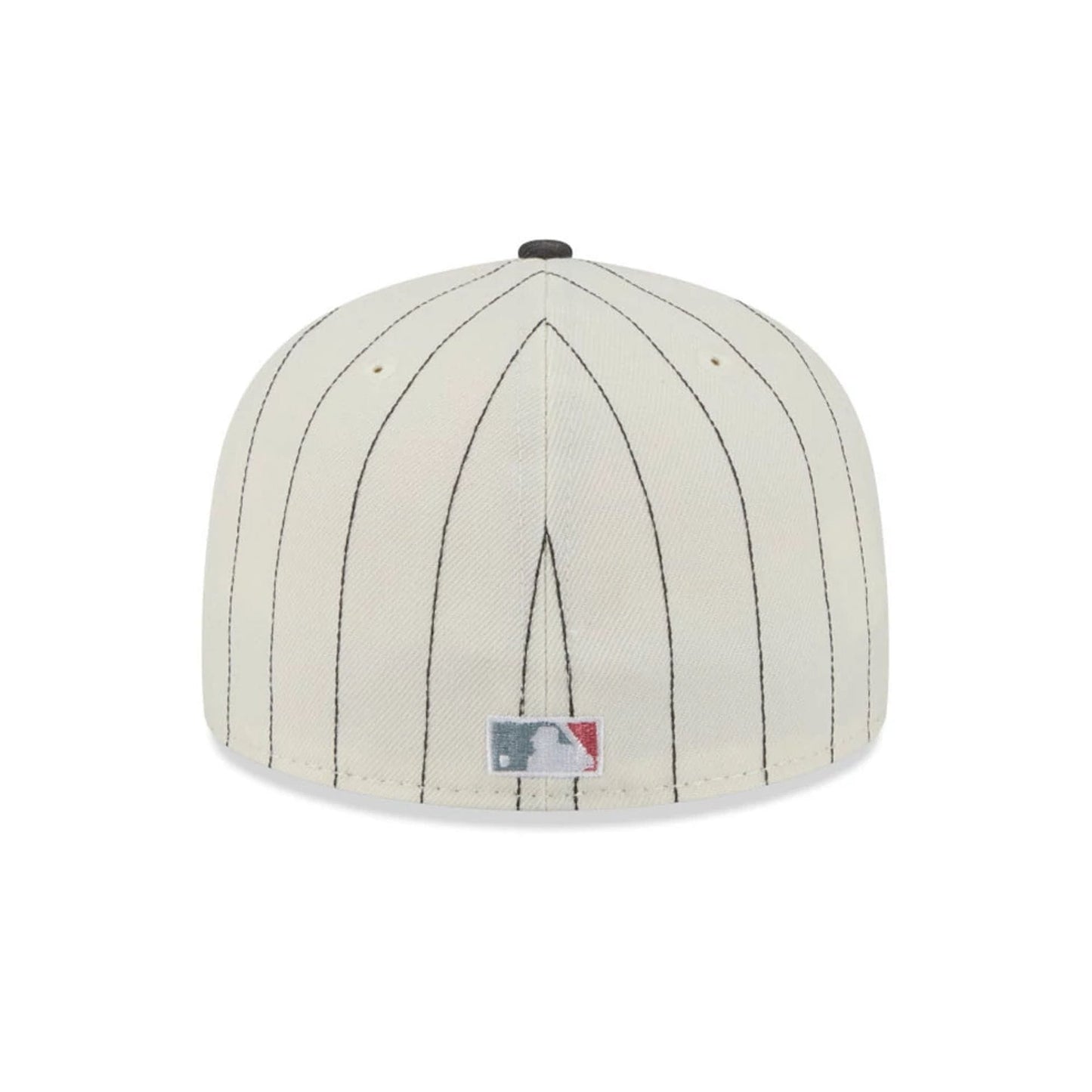Pictured is this MLB Stripes New York Yankees 59FIFTY Fitted cap in cream. 5