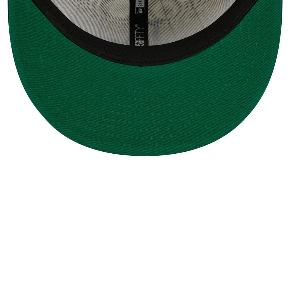 Pictured is this MLB Stripes LA Dodgers 59FIFTY Fitted cap in cream. 2