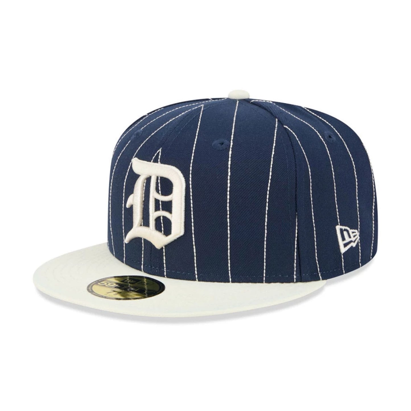 Pictured is this MLB Stripes Detroit Tigers 59FIFTY Fitted cap in dark blue. 4