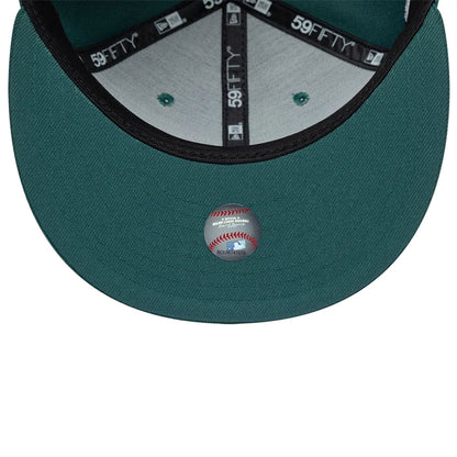 Pictured is this MLB Garden New York Yankees 59FIFTY Fitted cap in dark green. 7
