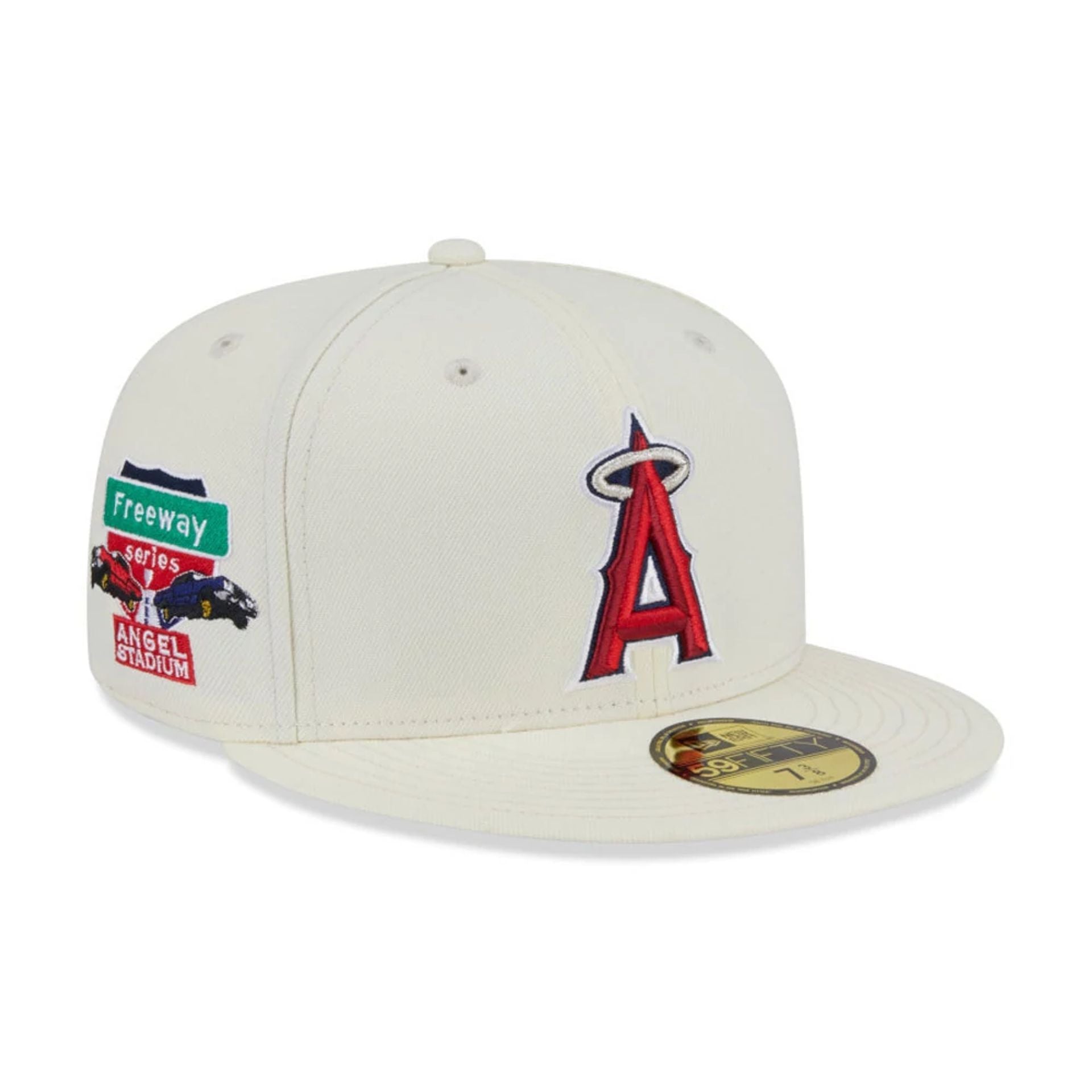 Pictured is this MLB City Series LA Angels 59FIFTY Fitted cap in white. 1