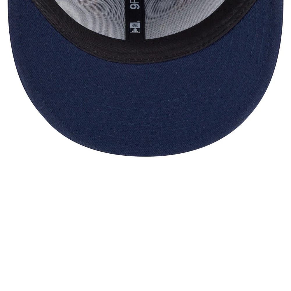 Pictured is this Rick And Morty 9FIFTY Strapback Adjustable cap in dark blue. 7