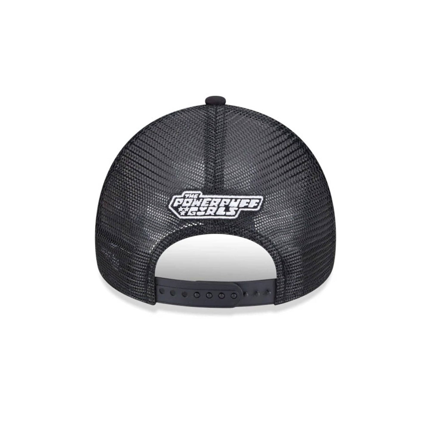 Pictured is this Powerpuff Girls 9FORTY A-Frame Trucker cap in Black. 2