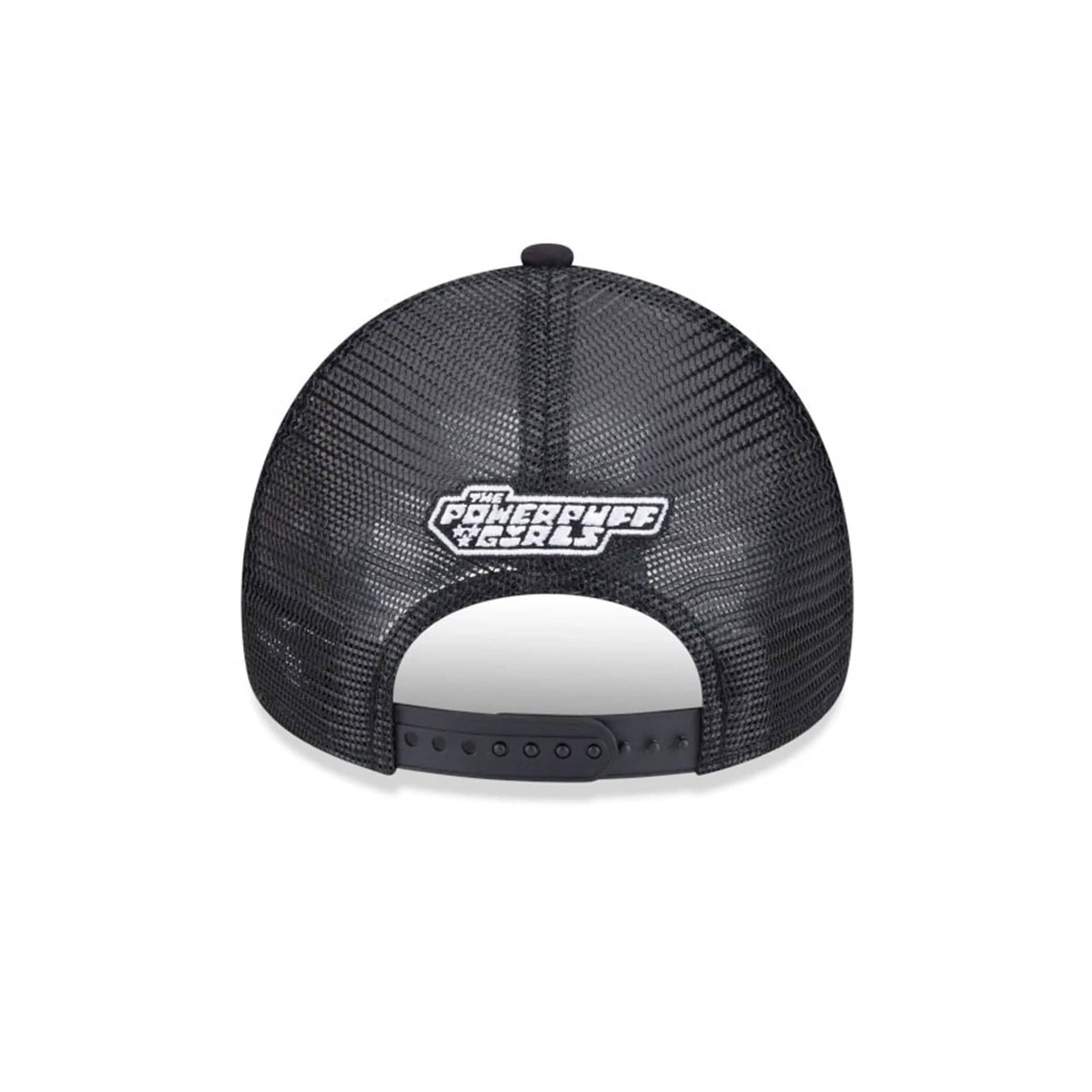 Pictured is this Powerpuff Girls 9FORTY A-Frame Trucker cap in Black. 2