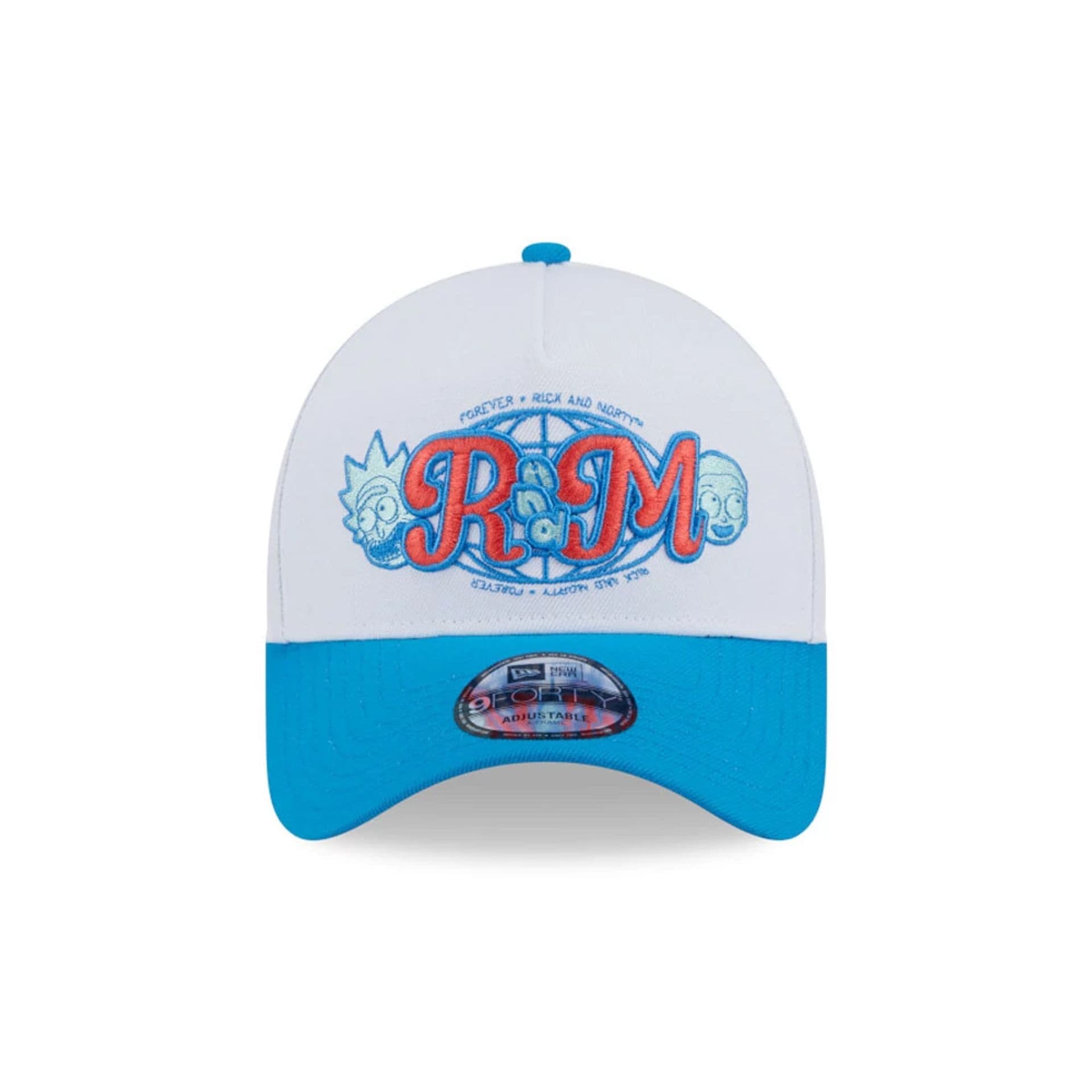 Pictured is this  Rick And Morty 9FORTY A-Frame Adjustable cap in white. 2