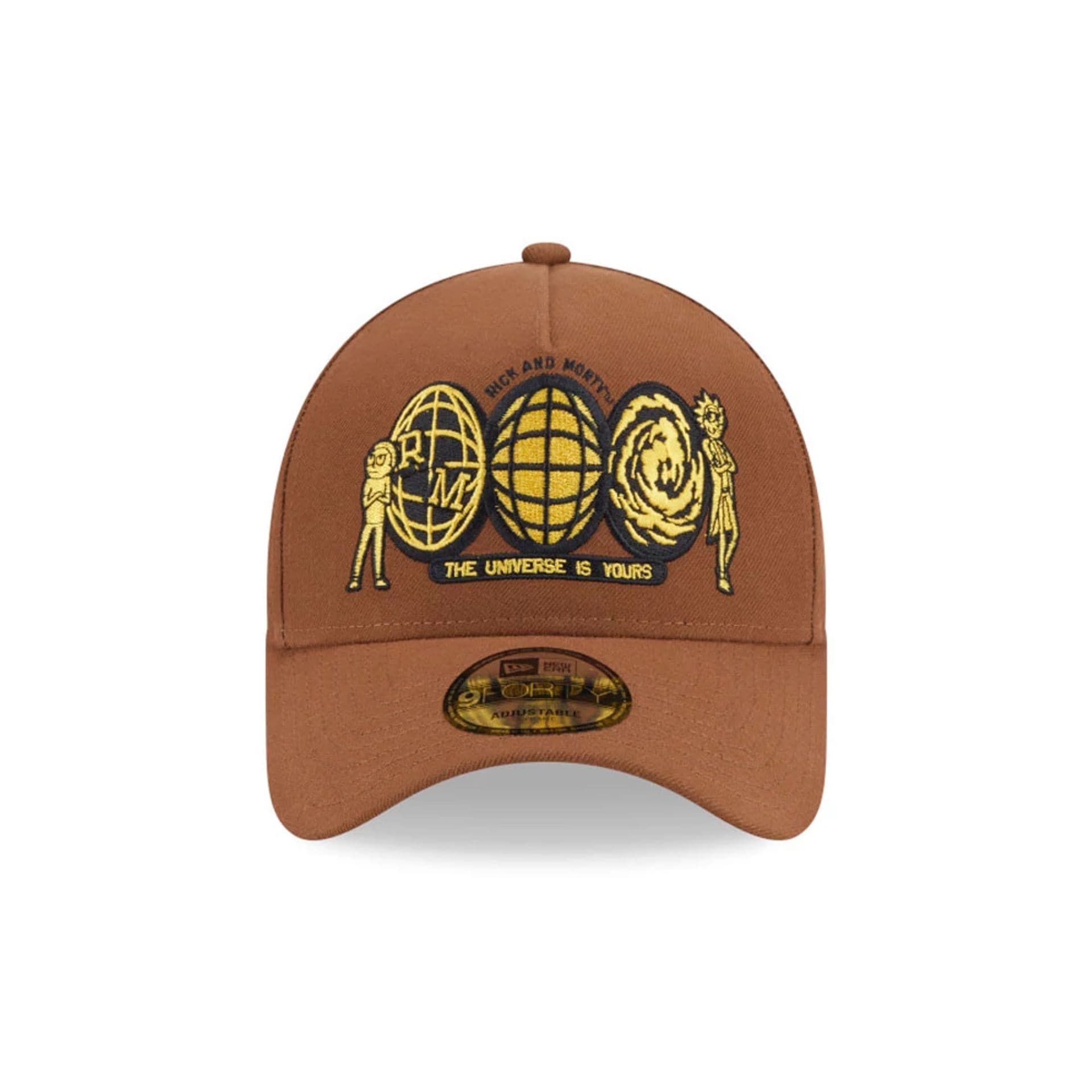 Pictured is this  Rick And Morty 9FORTY A-Frame Adjustable cap in open brown. 2