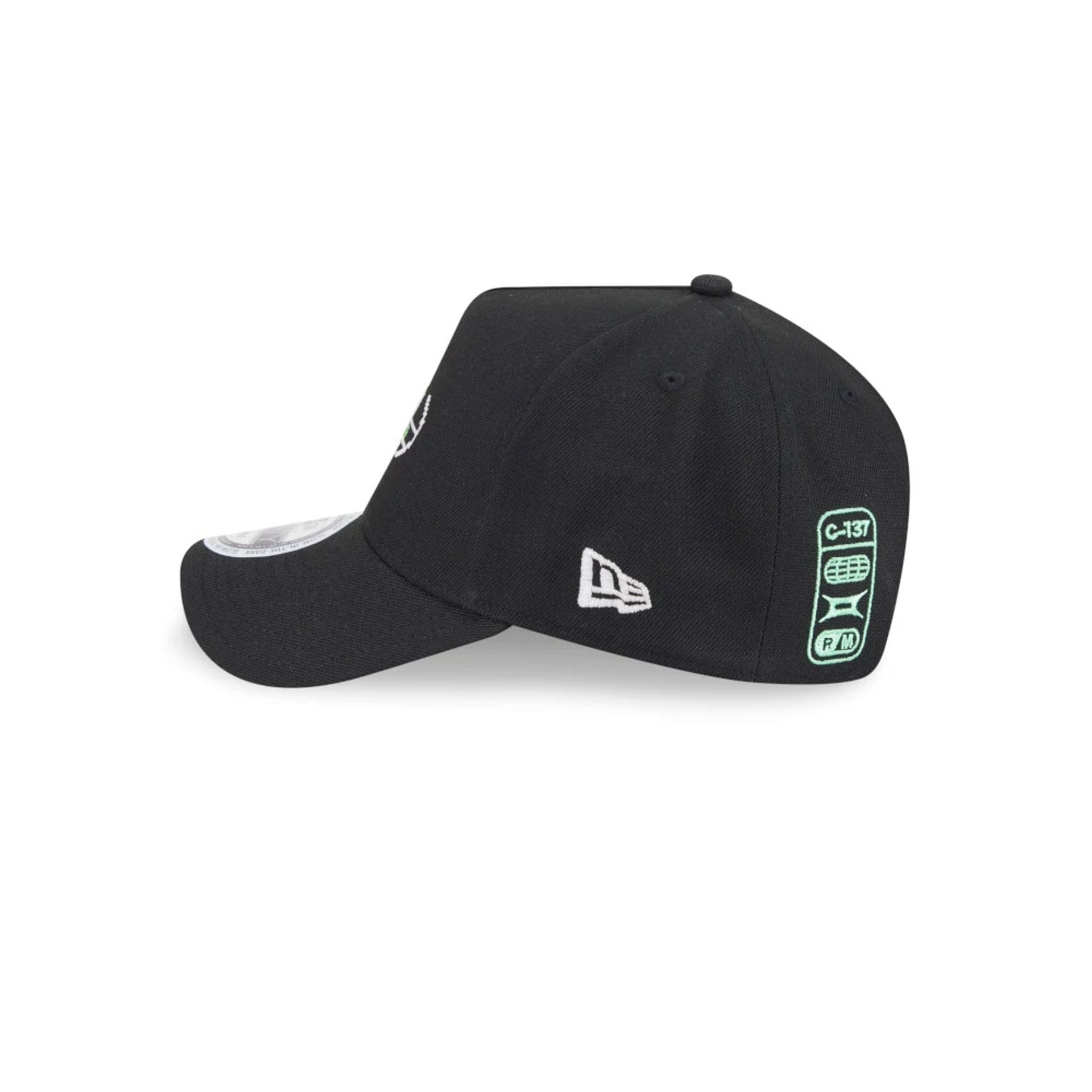 Pictured is this Rick And Morty Glow In The Dark 9FORTY A-Frame Adjustable cap in black. 5