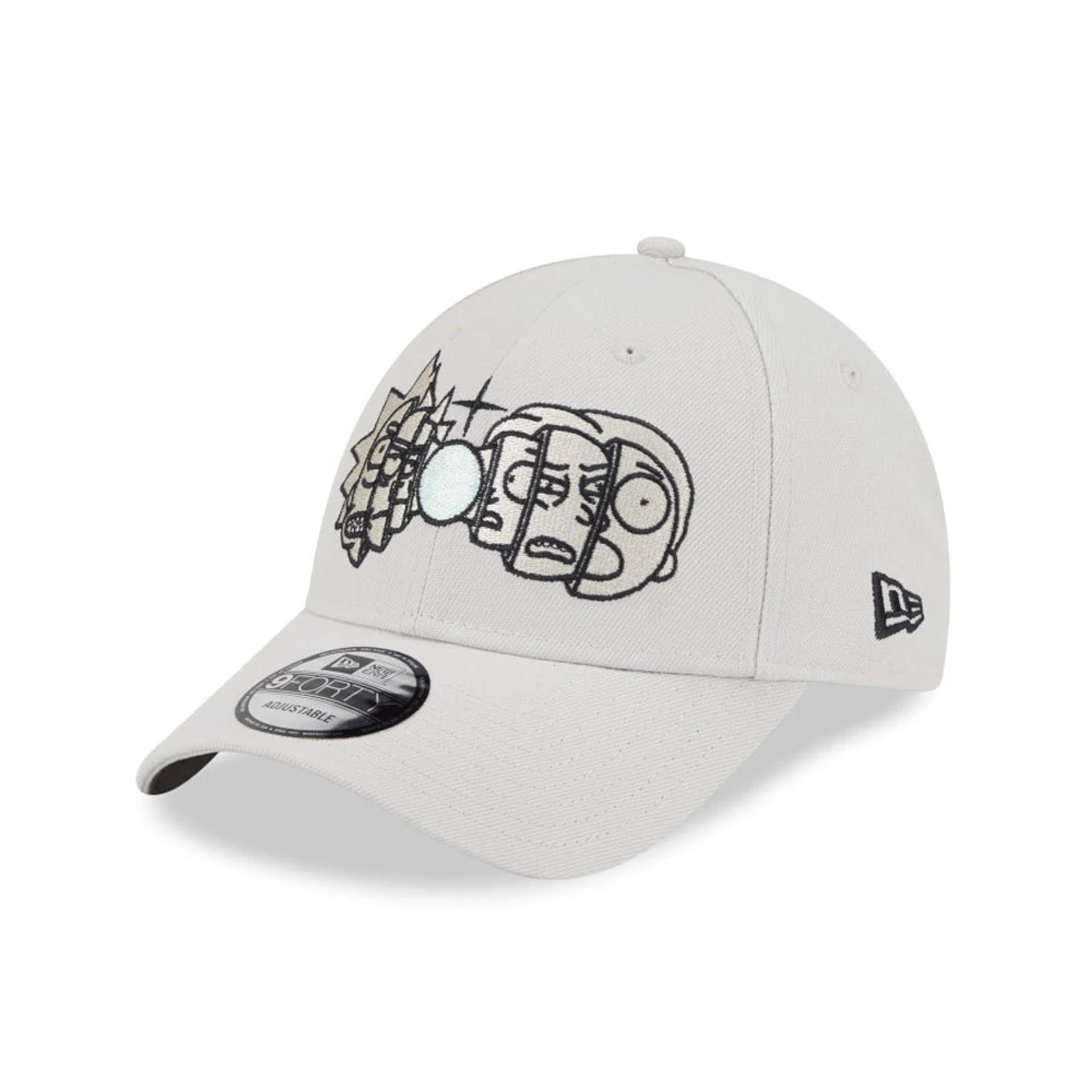 Pictured is this Rick And Morty 9FORTY Adjustable cap in Cream. 1