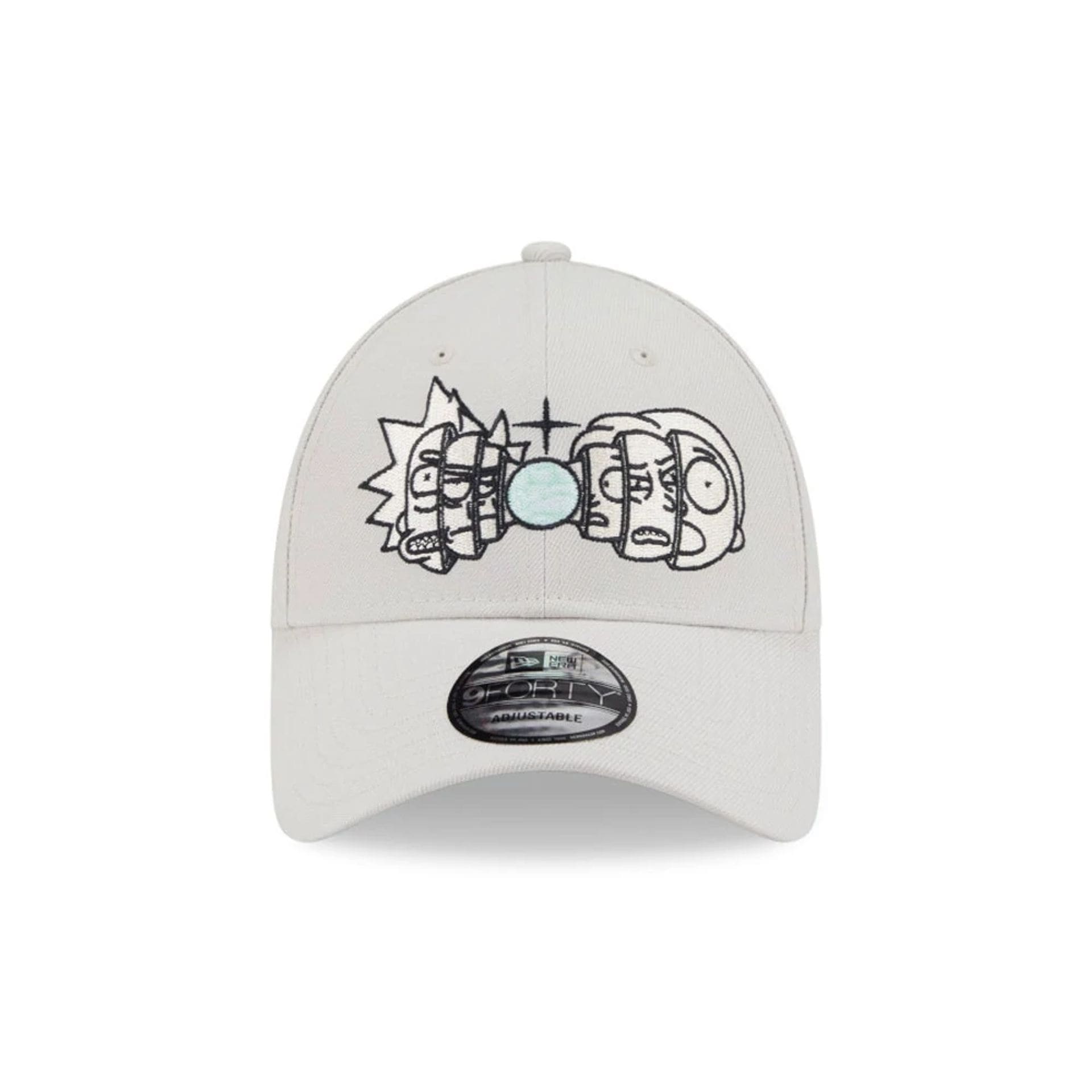 Pictured is this Rick And Morty 9FORTY Adjustable cap in Cream. 2