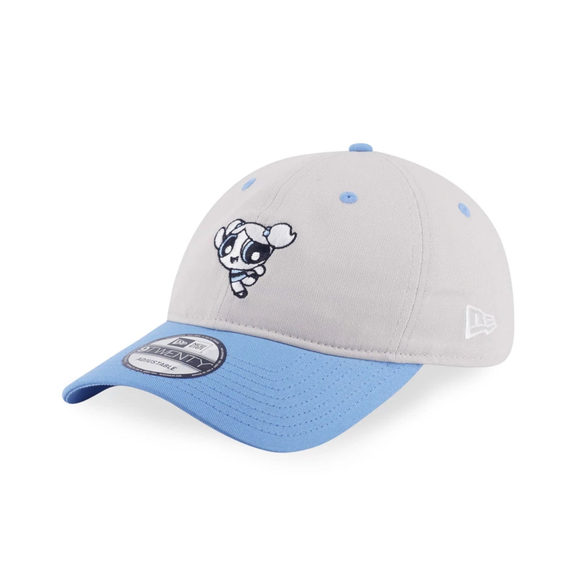 Pictured is this Powerpuff Girls Bubbles 9TWENTY cap in beige. 1