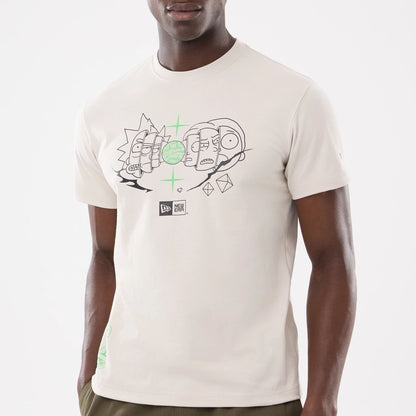 The model is wearing this Rick And Morty T-Shirt in cream. 4