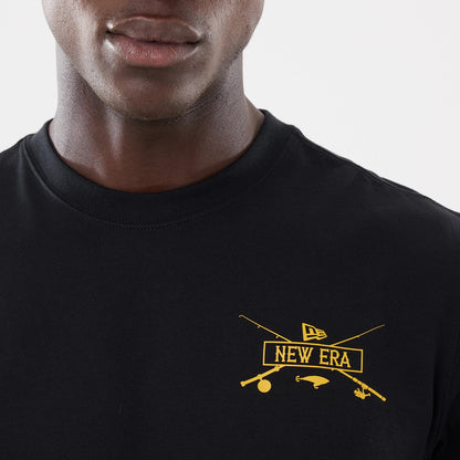 The model is wearing this New Era Outdoor Fishing T-Shirt in black. 3