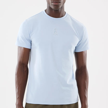 The model is wearing this MLB Cartoon LA Angels T-Shirt in blue. 6