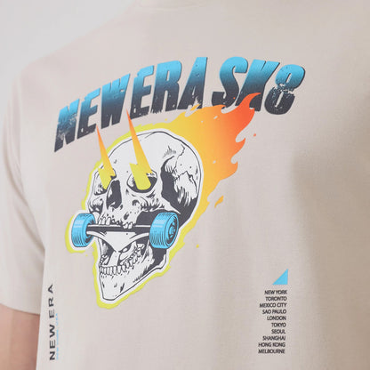 The model is wearing this New Era SK8 Graphic T-Shirt in Cream. 6