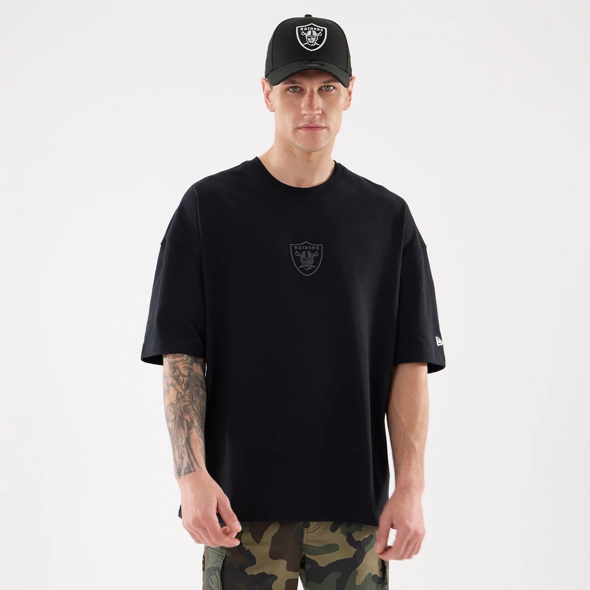 NFL Raiders Wear Black Raiders Black Oversized T-Shirt | NEC EU
