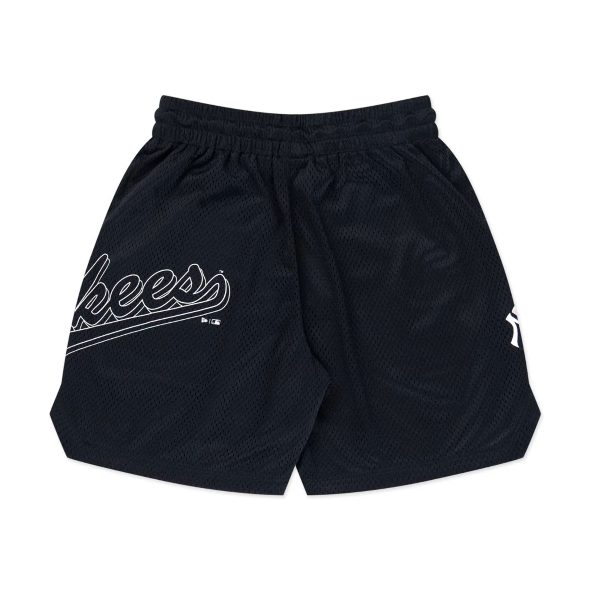 MLB Mix League New York Yankees Black Oversized Mesh Shorts | NEC EU